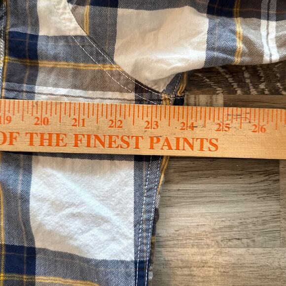 Roebuck & Co. Pearl Snap Front Western Long Sleeve Shirt Mens XL Plaid Rodeo Vtg - Picture 6 of 9